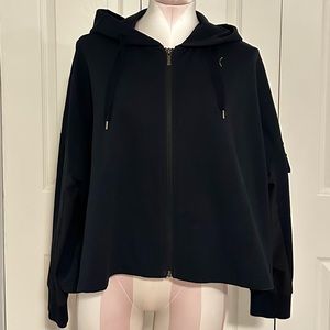 PUMA Cropped Oversized Hoodie Full Zip Women Size S
